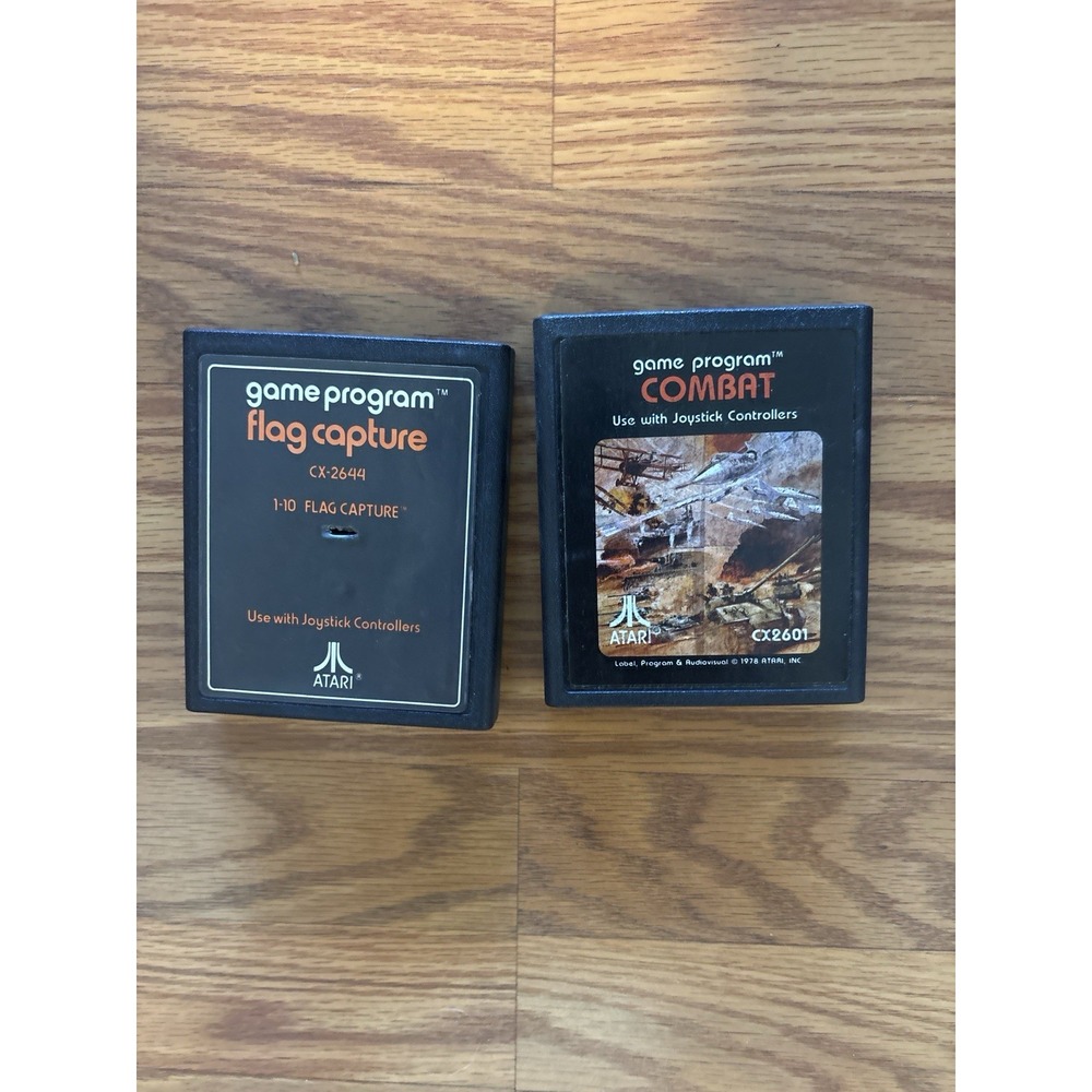 Vintage Atari 2600 Lot – Flag Capture & Combat Game Cartridges Untested
